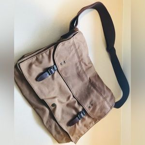 J. Crew brown canvas messenger bag RN77388